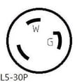 thumbnail image 3 of Parkworld 692316W RV / Marine 30 amp Shore Power Extension Cord NEMA L5-30P to L5-30R, White 30A 125V (50FT), 3 of 5