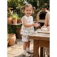 thumbnail image 4 of AceBaby Toddler Baby Girls Summer Outfits Floral Print Tops and Lace Trim Shorts 2Pcs Set,Size 6M-4T, 4 of 9