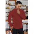 thumbnail image 3 of Oudiya Men's Mock Long Sleeve Turtleneck Lightweight Undershirt Thermal Sweater Tops, S-3XL, 3 of 6