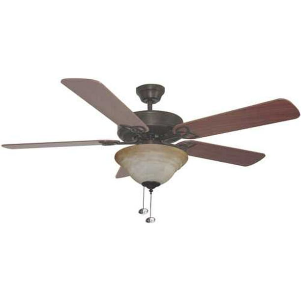 Bala Quick Connect Dual Mount Ceiling Fan With Bowl Light Kit, 52 In