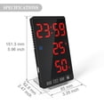 thumbnail image 5 of Espejo Reloj Meteorológico Superficie De Espejo Multifuncional Estación Meteorológica Higrómetro Termómetro Speravity HA025162-04, 5 of 5