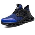 thumbnail image 1 of Men's Flying Net Breathable Lightweight Steel Toe Anti-smashing and Puncture-proof Safety Protection Work Shoes, 1 of 1