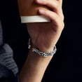 thumbnail image 3 of Brazalete de plata de ley 925 Ocean God para hombre, 3 of 3
