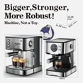 thumbnail image 3 of (Open Box) Plum Chef Semi-Automatic Espresso Machine, 20 Bar Italian Pump, Stainless Steel, Milk Frother Steam Wand, 54oz Water Tank, 3 of 6