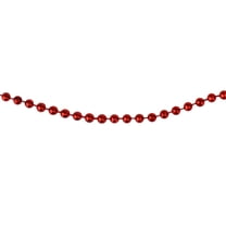 Northlight Metallic Beaded Commercial Christmas Garland - 66' x .15" - Red - Unlit