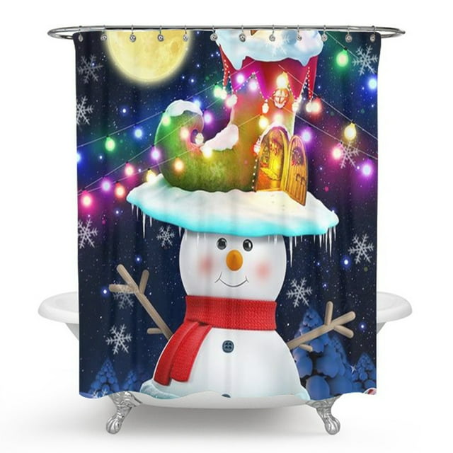 Christmas Shower Curtains Vintage Buffalo Plaid Bathroom Curtains