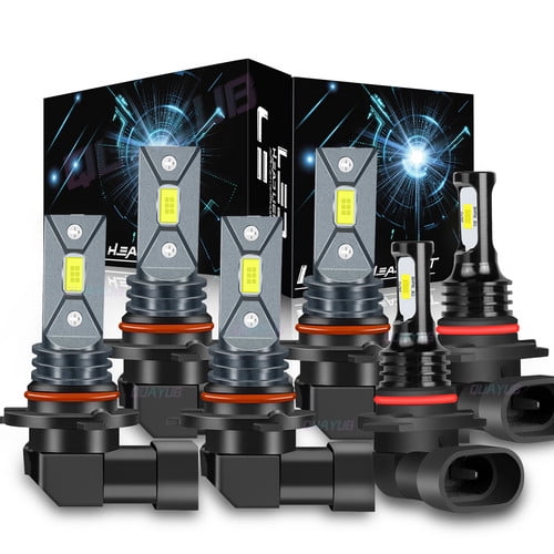 LED Headlight Fog Light Bulbs White Combo For Toyota LAND CRUISER 1998-2007