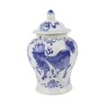 thumbnail image 4 of Traditional Blue and White Ginger Jar Porcelain Temple Jar with Lids Tea Canister Decorative Vases Flower Vase for Table Decoration Dragon, 4 of 8