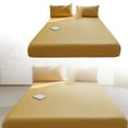 thumbnail image 1 of SIfdSeng Get it Fast Solid Color Bed Cover Class A Full Solid Color Washed Baby and Grade Bedspread Cover Imitation Pure Bed Sheet, 1 of 5