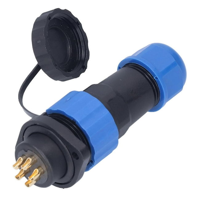 IP68 Waterproof Plug Socket Flange Aviation Power Connector Industrial Adapter AC380V SP205 Pin (380V 25A)