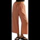 thumbnail image 1 of Pantalones Anchos Cómodos de Verano para Mujer, Color Marrón, Talla XL, 1 of 5