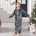 thumbnail image 6 of Soft Big Kids Onesie Pajamas Cozy Loose-Fit Jumpsuits for kids with Pockets for Christmas Lounge & Play Flowers and Palm Trees Pattern, 6 of 8