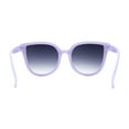 thumbnail image 7 of Child Girls Size Horn Rim Round Cat Eye Plastic Retro Fashion Sunglasses Purple - Smoke, 7 of 7