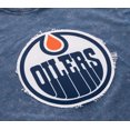 thumbnail image 4 of Edmonton Oilers Frayed Logo Acid Wash T-Shirt, 4 of 6