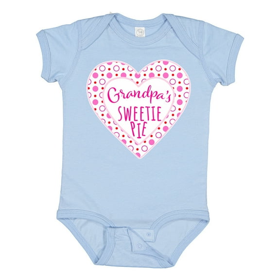 Inktastic Grandpa's Sweetie Pie with Pink Hearts Boys or Girls Baby Bodysuit