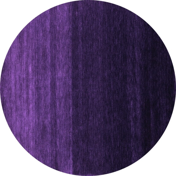 Ahgly Company Indoor Round Abstract Purple Contemporary Area Rugs, 4' Round