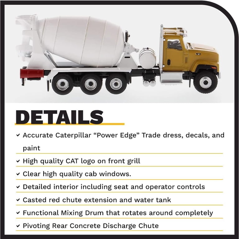 Diecast Masters 1:87 Caterpillar CT681 Concrete Mixer HO Scale