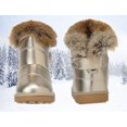 thumbnail image 2 of Botas de nieve KVBabby Girl impermeables para niños pequeños, talla 21, doradas, 2 of 6