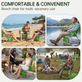 thumbnail image 3 of Ktaxon 17in Backpack Beach Chair, 7-Position Protable  Beach Chair, Light-Weight Foldable Camping Chair with Back Storage Bag & Shoulder Strap for Beach Poolside (Green Palm Trees), 3 of 9