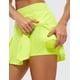thumbnail image 4 of Falda CRZ YOGA Plisada de Cintura Alta para Tenis y Golf Neon Amarillo XS, 4 of 5