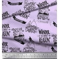 thumbnail image 3 of Soimoi Purple polyester Crepe Fabric Dream Chaser Text Printed Craft Fabric by the Yard 42 Inch Wide, 3 of 3