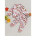 thumbnail image 5 of Infant Baby Halloween Clothes FlowerPumpkin Print Long Sleeve Sweatshirt Long Pants Set Fall Outfit, 5 of 9