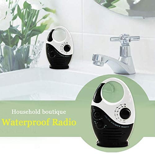 Radio de ducha, radio de baño AM FM, Radio de ducha colgante impermeable Volumen ajustable