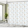 thumbnail image 4 of Ambesonne Earthy Shower Curtain, Abstract Look Dots Motif, 69"Wx75"L, Tan Pale Sky Blue and White, 4 of 4