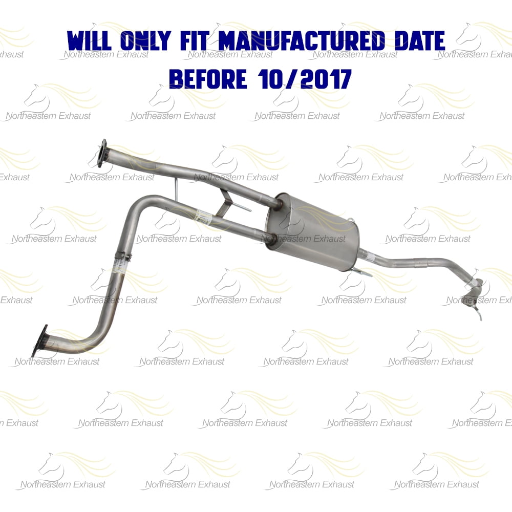 Northeastern Exhaust Front Pipe, Muffler & Tail Pipe Fits 2012-2017 Nissan NV3500 4.0L - Direct Fit | Stainless Steel Complete System