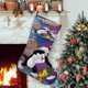 thumbnail image 1 of Sylvester y Piolín Tema: Calcetines de Navidad, fino lino blanco para colgar en escaleras y chimenea, decoración navideña para el hogar, regalo de Navidad.54cm×38cm, 1 of 5