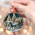 thumbnail image 4 of Christmas Ornament Vintage Santa Sleigh Ride Snow Scene, Santa Claus in Sleigh with Horses, Holiday Tree Decoration, Holiday Keepsake, Xmas Tree Hanging Decoration, Seasonal Gift I, 4 of 5
