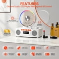 thumbnail image 2 of Reproductor de CD portátil ROADOM Retro Design con Bluetooth/control remoto, 2 of 8