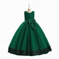 thumbnail image 4 of mgoYE Girl Party Dress Flower Girl Dress for Wedding Tulle Floor Length Princess formal Prom Party Pageant Dance Ball Gown(Dark Green,10-11 Years), 4 of 9