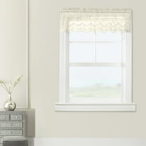Melody Jacquard Lace Window Curtain Valance 56" x 15" in Eggshell