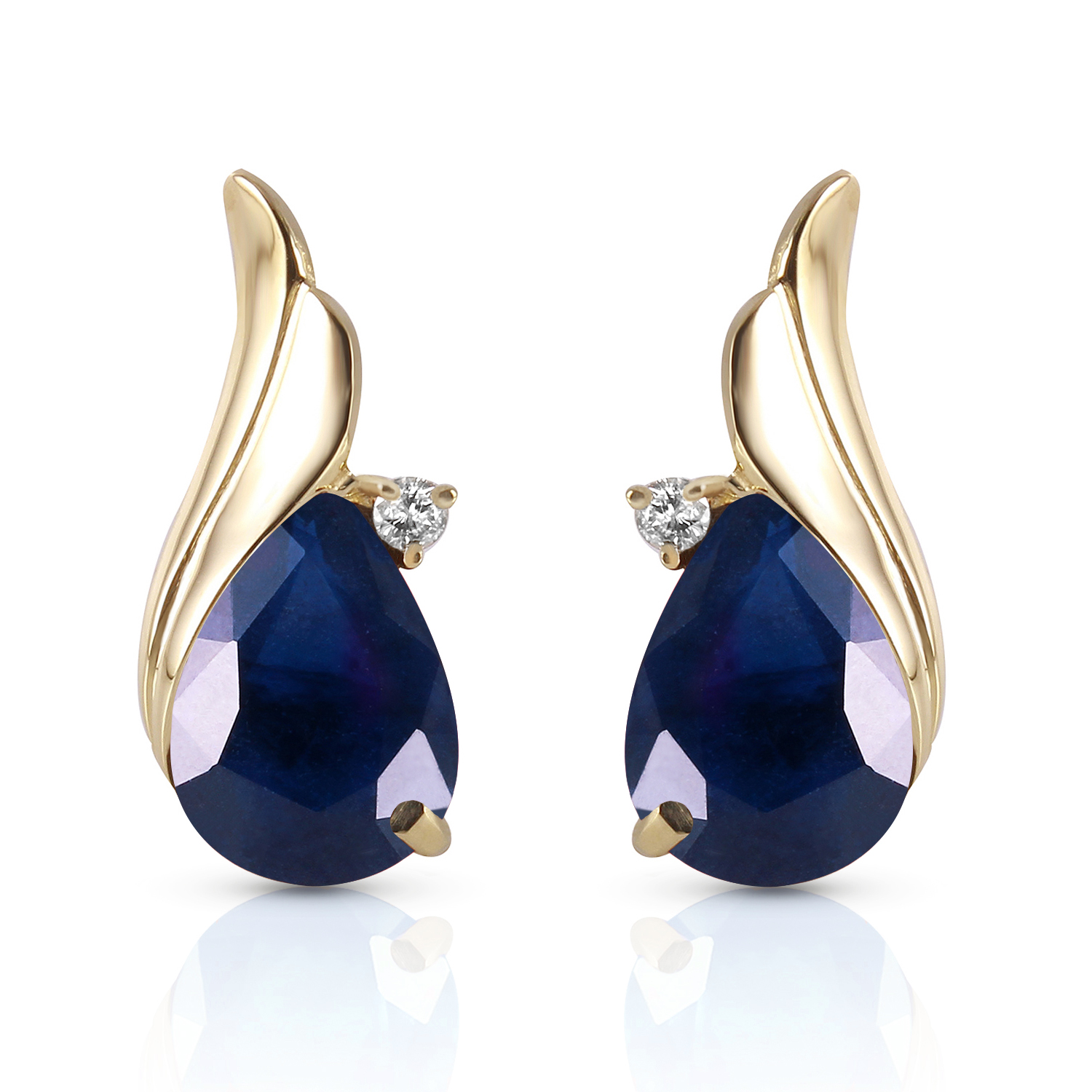 Galaxy Gold 14K Solid Gold 5.06 Carat Natural Diamond Stud Earrings for Women - Yellow Gold Fine Jewelry