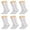 White, variant on Solid Cotton Cushion Crew Socks for Women and Men Gray 6 Pairs Size 9-11
