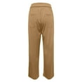 thumbnail image 5 of Women's Work Pants, High-Waisted Stretch Straight-Leg Wide-Leg Trousers, Button Casual Pants with Pockets, 5 of 5
