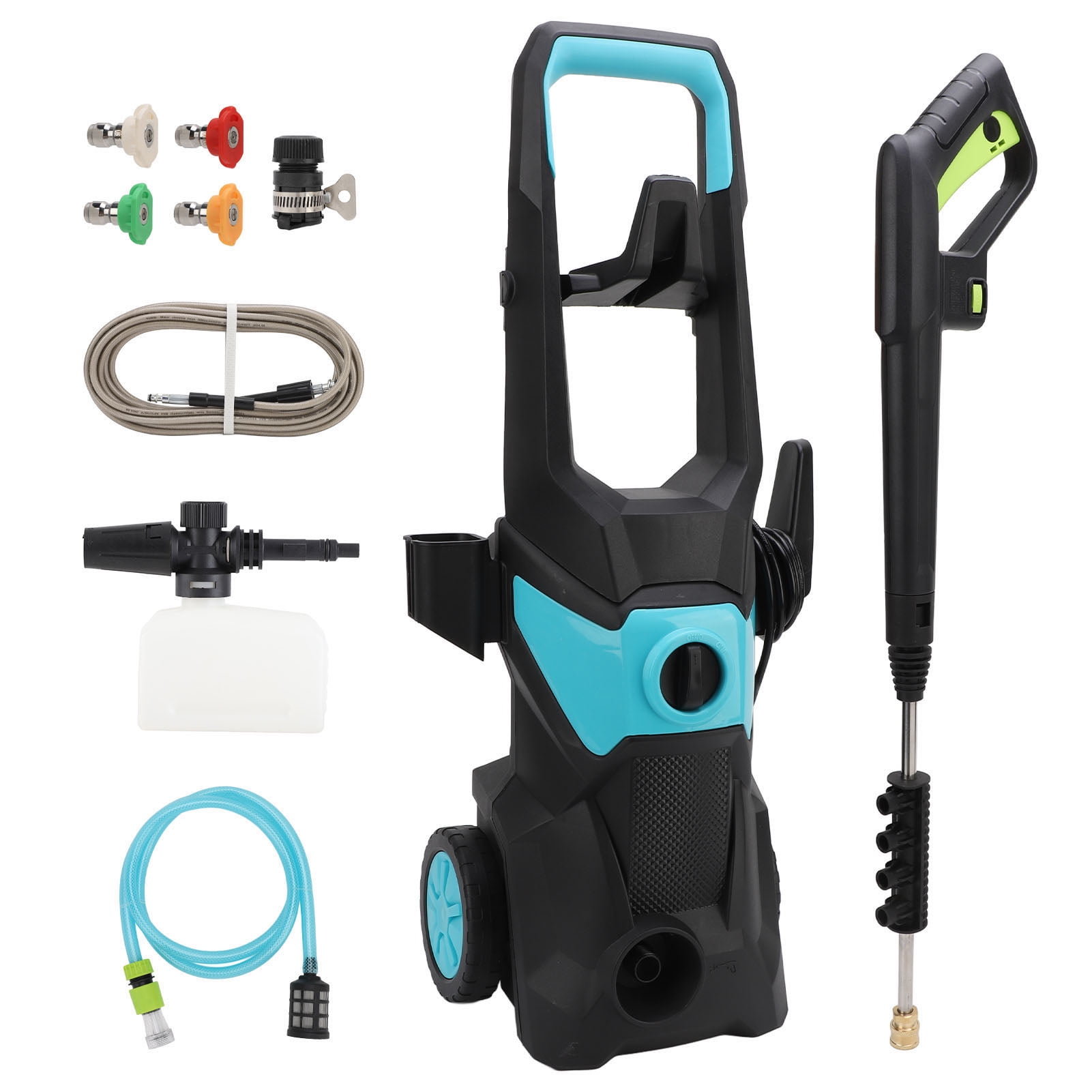 Idropulitrice 4000 PSI Con Attacco Rapido 1/4 - Per Pulire Superfici, Nero/argento