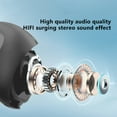 thumbnail image 4 of Earphone wireless, Hwkond Bluetooth Headphones 5.3 Wireless Earbuds Bones Conduction Ear Clamp Type Noise Reduction Bass Sports Earphones Microphone Stereo Headset, Black, Up To 60% Off, 4 of 9