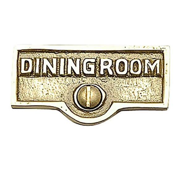 Switch Plate Tags DINGING ROOM Name Signs Labels Brass Traditional Engraved Wall Light Switch Cover Labels | Renovators Supply