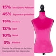 thumbnail image 4 of Maniquí Femenino de Costura Onof MTFAT Afelpado Con Base de Madera Ajustable Violeta, 4 of 5