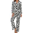 thumbnail image 1 of Pijama de dálmata de Navidad para amantes de los animales, Conjunto de pijama romántico de manga larga, ropa de dormir de diseño de ocio de dos piezas, regalo de otoño, 1 of 4
