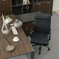 thumbnail image 2 of Office Desk Chair,Modern Leather Conference Room Chairs,High Back Ergonomic Home ofiice Chair,Adjustable Height Swivel Executive Computer Chair with Padded Seat and Armrest (Pure Black), 2 of 16