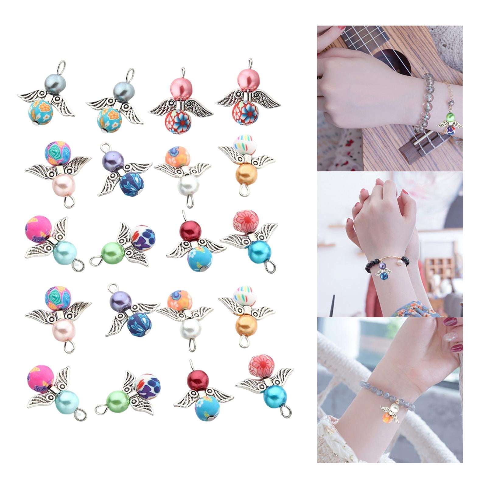 balikha 6x20x Angel Charms Colorful Fairy Charms for Earring Jewelry Making