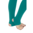 thumbnail image 3 of Vivian's Fashions Long Leggings - Cotton/Stirrup, Misses Size (Teal, 2X), 3 of 3