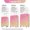 thumbnail image 2 of ACE-Travel,20"24"28" Gradient Color Expandable Hardshell(PC) Luggages Sets(3PCS) with TSA Lock,Spinner Wheels,Telescopic Handle,Durable,Lightweight,Suitcase Sets(Yellow+Red), 2 of 14