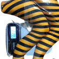 thumbnail image 3 of Halloween Witch Drop Garden Decoration, Purple and Black Striped Witch Legs for Potted Plants, Outdoor Yard Art and Seasonal Garden Ornaments, 1Pack Purple, 3 of 4