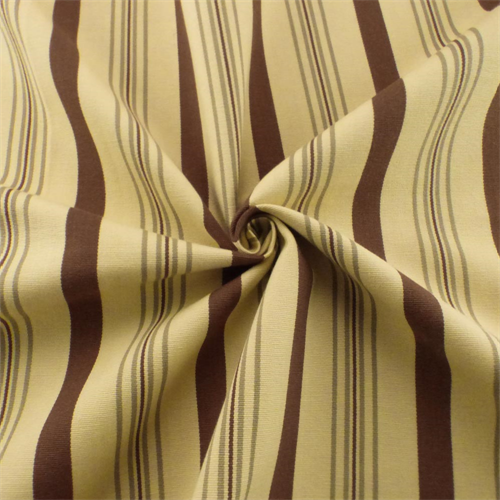 Beige/Multi Ribbed Cotton Stripe Home Decorating Fabric, Fabric By the