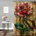 thumbnail image 2 of Awypu Waterproof Shower Curtain for Bathroom Flower Butterfly Decorative (Flower Butterfly) - Multiple Sizes Available White, 2 of 7
