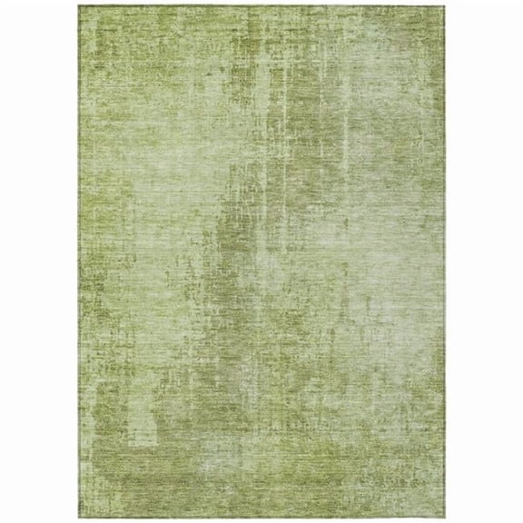 HomeRoots 587300 9 x 12 ft. Abstract Washable Indoor & Outdoor Rectangle Area Rug, Sage & Green